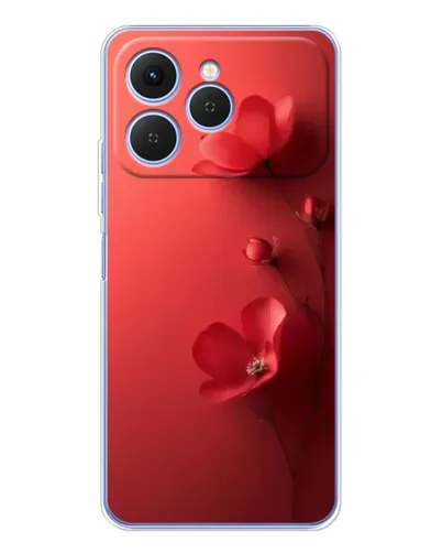 Чехол для TECNO Spark 40 с картинкой «Маковые соцветия»
