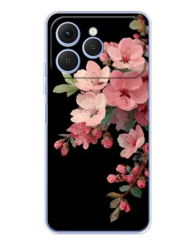Чехол для TECNO Spark 40 с картинкой «Розовая ветка сакуры»