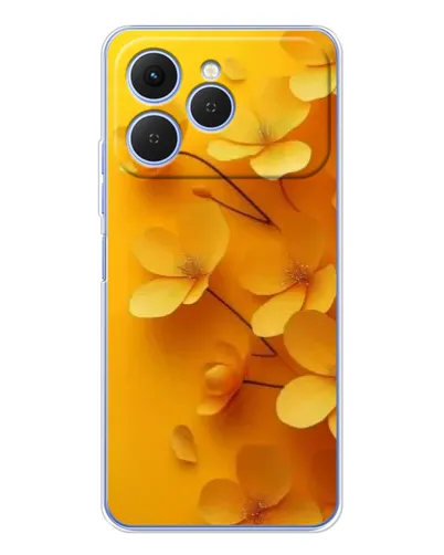 Чехол для TECNO Spark 40 с картинкой «Золотые лепестки»