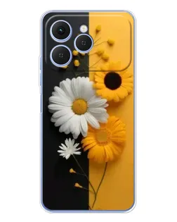 Чохол для TECNO Spark 40 з картинкою «Соняшник та ромашка»