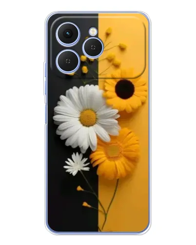 Чехол для TECNO Spark 40 с картинкой «Подсолнух и ромашка»