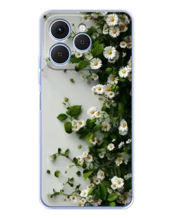 Чохол для TECNO Spark 40 з картинкою «Гілка дрібних білих квітів»