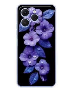 Чехол для TECNO Spark 40 с картинкой «Фиолетовые цветы с росою» Чехол для TECNO Spark 40 с картинкой «Фиолетовые цветы с росою»