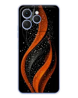Чехол для TECNO Spark 40 с картинкой «Огненная звездная волна»