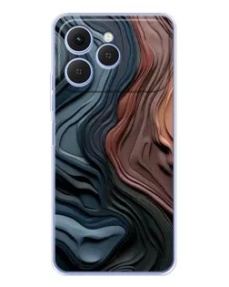 Чехол для TECNO Spark 40 с картинкой «Цветные волны каньона»