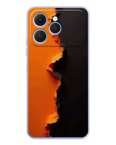 Чехол для TECNO Spark 40 с картинкой «Оранжевый разлом» Чехол для TECNO Spark 40 с картинкой «Оранжевый разлом»