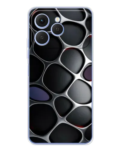 Чехол для TECNO Spark 40 с картинкой «Объемная темная решетка» Чехол для TECNO Spark 40 с картинкой «Объемная темная решетка»