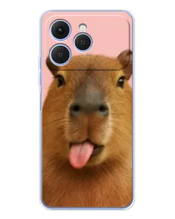 Чехол для TECNO Spark 40 с картинкой «Капибара с языком» Чехол для TECNO Spark 40 с картинкой «Капибара с языком»