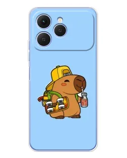 Чехол для TECNO Spark 40 с картинкой «Капибара на скейте» Чехол для TECNO Spark 40 с картинкой «Капибара на скейте»