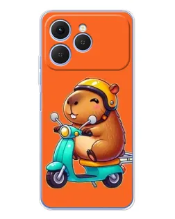 Чехол для TECNO Spark 40 с картинкой «Капибара на скутере» Чехол для TECNO Spark 40 с картинкой «Капибара на скутере»