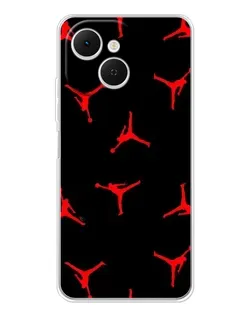 Чохол для TECNO Spark 40C з картинкою «Jordan Red Pattern» Чохол для TECNO Spark 40C з картинкою «Jordan Red Pattern»
