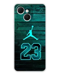 Чехол для TECNO Spark 40C с картинкой «Jordan Cyan 23»
