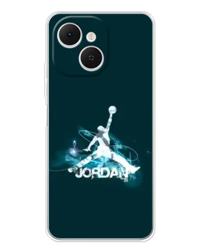 Чехол для TECNO Spark 40C с картинкой «Jordan Blue Fire» Чехол для TECNO Spark 40C с картинкой «Jordan Blue Fire»