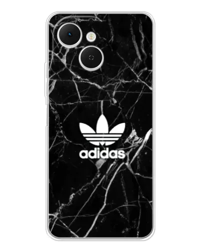 Чехол для TECNO Spark 40C с картинкой «Белый мрамор Adidas»