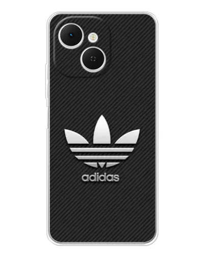 Чехол для TECNO Spark 40C с картинкой «Adidas Карбоновая текстура»