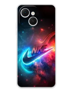Чехол для TECNO Spark 40C с картинкой «Огненный логотип Nike»