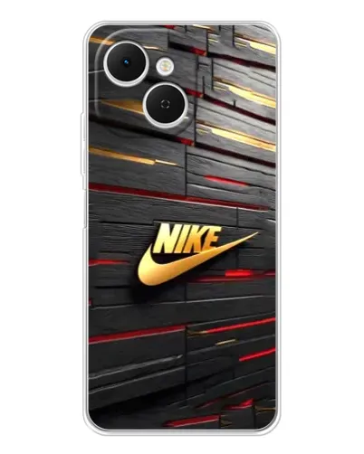 Чехол для TECNO Spark 40C с картинкой «Золотой Nike на металле» Чехол для TECNO Spark 40C с картинкой «Золотой Nike на металле»