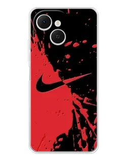 Чохол для TECNO Spark 40C з картинкою «Червоні бризки Nike» Чохол для TECNO Spark 40C з картинкою «Червоні бризки Nike»