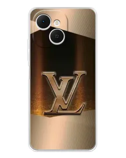 Чехол для TECNO Spark 40C с картинкой «LV — золотое сияние»