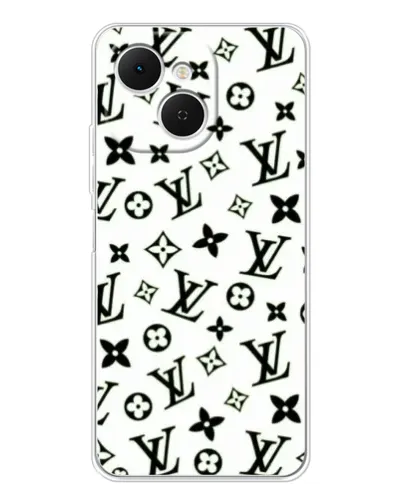 Чехол для TECNO Spark 40C с картинкой «Монохромный хаос LV» Чехол для TECNO Spark 40C с картинкой «Монохромный хаос LV»