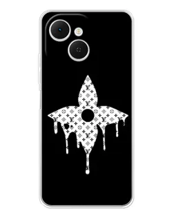 Чехол для TECNO Spark 40C с картинкой «Цветочная монограмма»