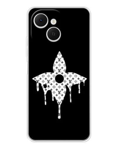 Чехол для TECNO Spark 40C с картинкой «Цветочная монограмма» Чехол для TECNO Spark 40C с картинкой «Цветочная монограмма»