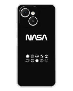 Чехол для TECNO Spark 40C с картинкой «NASA — технический принт»