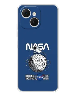 Чехол для TECNO Spark 40C с картинкой «NASA — лунная миссия»