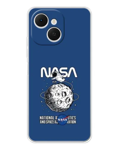 Чехол для TECNO Spark 40C с картинкой «NASA — лунная миссия»