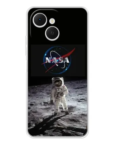 Чехол для TECNO Spark 40C с картинкой «Астронавт на Луне»