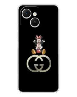 Чехол для TECNO Spark 40C с картинкой «Минни Маус на лого»