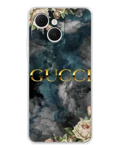 Чехол для TECNO Spark 40C с картинкой «Абстрактные цветы Gucci» Чехол для TECNO Spark 40C с картинкой «Абстрактные цветы Gucci»