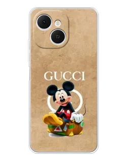 Чехол для TECNO Spark 40C с картинкой «Микки Маус Gucci — крафт»