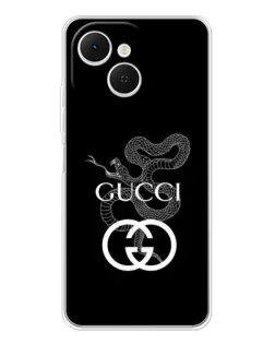 Чехол для TECNO Spark 40C с картинкой «Gucci — серебряная змея»
