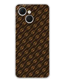 Чехол для TECNO Spark 40C с картинкой «Gucci — золотые диагонали»