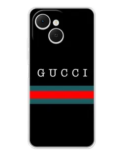 Чехол для TECNO Spark 40C с картинкой «Gucci — красный пояс»