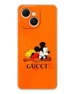 Чохол для TECNO Spark 40C з картинкою «Міккі Маус Gucci — помаранч»