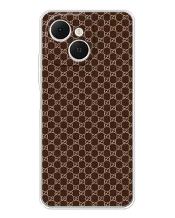 Чохол для TECNO Spark 40C з картинкою «Gucci — шоколадна сітка»