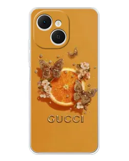 Чохол для TECNO Spark 40C з картинкою «Gucci — золоті метелики»