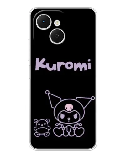 Чохол для TECNO Spark 40C з картинкою «Kuromi — чорний мінімалізм» Чохол для TECNO Spark 40C з картинкою «Kuromi — чорний мінімалізм»