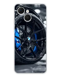 Чехол для TECNO Spark 40C с картинкой «Колесо BMW вблизи»