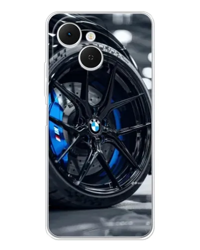 Чехол для TECNO Spark 40C с картинкой «Колесо BMW вблизи»