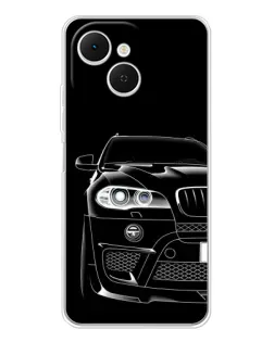 Чехол для TECNO Spark 40C с картинкой «Темный силуэт BMW»
