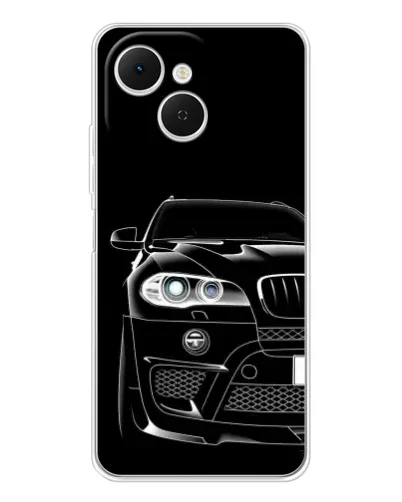 Чехол для TECNO Spark 40C с картинкой «Темный силуэт BMW»