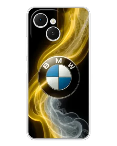Чехол для TECNO Spark 40C с картинкой «Золотистый дым BMW»