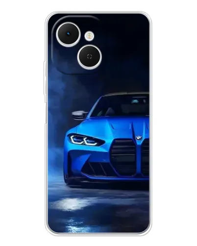 Чехол для TECNO Spark 40C с картинкой «Голубая BMW M4»