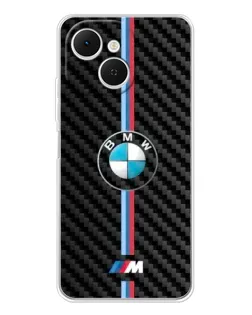 Чехол для TECNO Spark 40C с картинкой «Эмблема BMW и карбон»