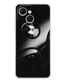 Чехол для TECNO Spark 40C с картинкой «Эмблема BMW — макро»