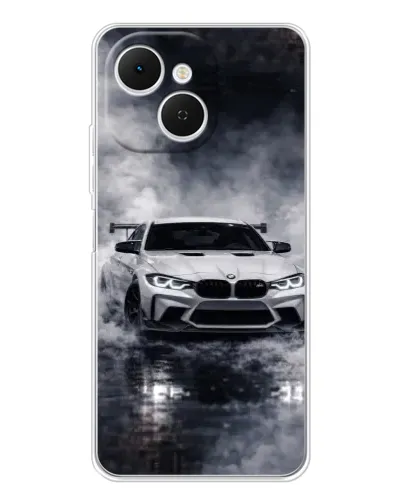 Чехол для TECNO Spark 40C с картинкой «BMW сквозь туман»