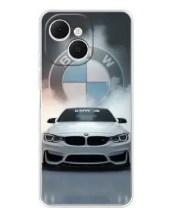 Чехол для TECNO Spark 40C с картинкой «BMW в белом дыму»